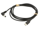 Cablu USB-C la DC 5,5x2,5mm unghi negru 1,5m Goobay 78970