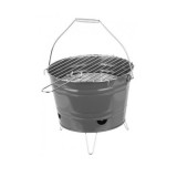 Gratar gradina, tip galeata, grill rotund, metalic, cu maner, 27x22 cm, BBQ Finch GartenVIP DiyLine, Strend Pro