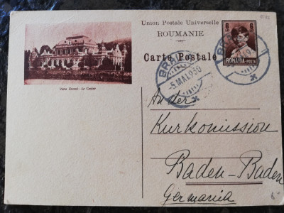 Carte postala Braila-Baden,cazinoul Vatra Dornei, Mihai copil, val. 6 lei foto