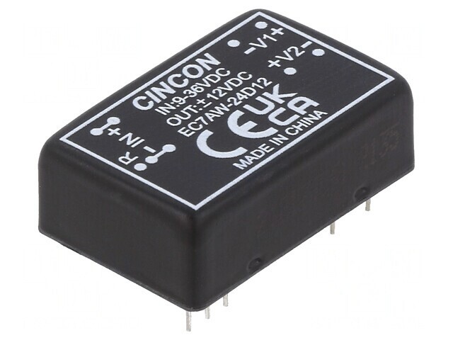 Convertor DC/DC 10W 9-36V la 12V/-12V THT EC7AW-24D12