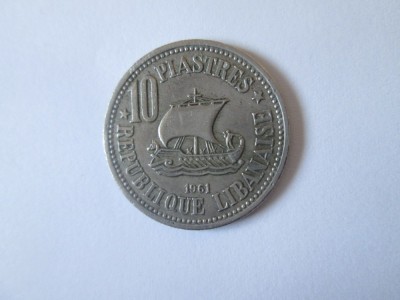 Liban 10 Piastres 1961 foto