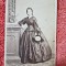 Fotografie tip CDV, femeie cu poseta, sfarsit de secol XIX