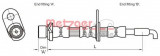 Conducta / cablu frana TOYOTA AVENSIS Limuzina (T25) (2003 - 2008) METZGER 4110029