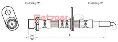 Conducta / cablu frana TOYOTA COROLLA Verso (ZER, ZZE12, R1) (2004 - 2009) METZGER 4110029 foto