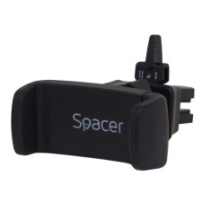 SUPORT auto SPACER pt. SmartPhone fixare in ventilatie prin CLIPS Prindere prin Arc rotire 360 grade negru &amp;amp;quot;SPCH-ARC-CLIPS&amp;amp;quot; foto