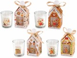 Cumpara ieftin Set 4 lumanari Craciun parfumate Biscottini 5.5x5.5x11.5 cm