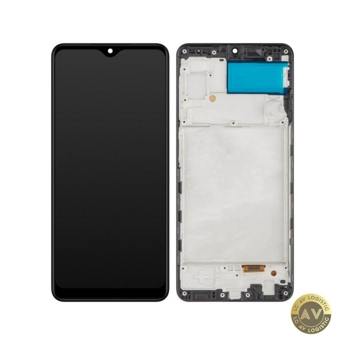 Display cu Touchscreen MP compatibil cu Samsung Galaxy A22 A225 cu Rama Versiune OLED Negru