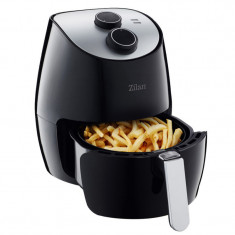 Aparat de gatit cu Aer Fierbinte Airfryer, Friteuza Zilan ZLN-3598,1350W, 2.6 litri, 80°C~200°C, Timer, Negru