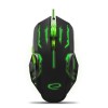 Mouse optic cu fir Esperanza Apache, 800/1200/1600/2400dpi, 6 butoane, 12,8 x 3,4 x 7,3cm, negru/verde