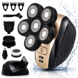Cumpara ieftin Aparat de Ras Electric 5 in 1, Capete 5D, Barbierit Umed si Uscat, pentru Fata, Corp si Cap, Autonomie 90 Min, USB, Negru