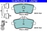 ATE 13.0470-2782.2 ATE Ceramic set placute frana disc