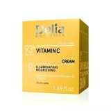 Crema de fata iluminatoare si nutritiva cu Vitamina C, 50ml, Delia Cosmetics