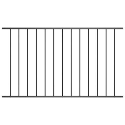 vidaXL Panou de gard, negru, 1,7 x 1 m, oțel vopsit electrostatic