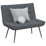 vidaXL Bancă gri &icirc;nchis 110x74x84 cm catifea 4012338