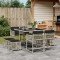 vidaXL Set mobilier grădină cu perne, 9 piese, gri deschis, poliratan 3211499