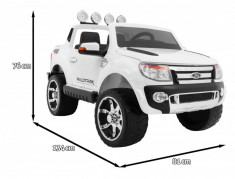 Masinuta electrica Ford Ranger, alb metalizat foto