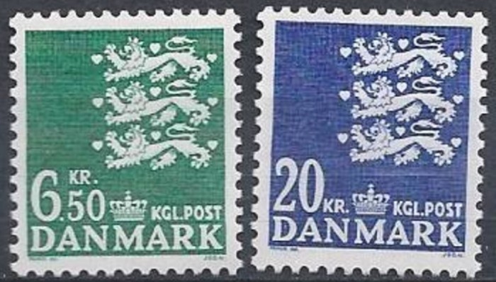 C5163 - Danemarca 1986 - Uzuale 2v. nestampilat MNH