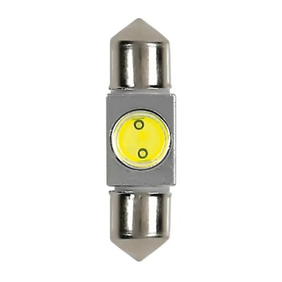 Bec Hyper-Led2 - 1SMD 12V sofit 10x36mm soclu SV85-8 1buc - Alb Garage AutoRide foto