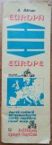 Europa, harta rutiera - A. Barsan// 1981