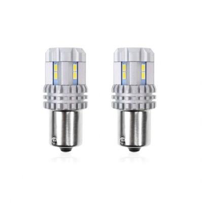 Set becuri auto cu LED CANBUS compatibil P21 R5W/R10W 22 SMD Alb 12V/24V, foto