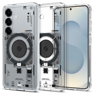 Husa MagSafe pentru Samsung Galaxy S25 S931, Spigen, Ultra Hybrid Neo One, Transparenta foto
