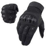 Manusi Tactice Combat Touchscreen Linovit, Microfibra &amp; Piele Eco, XL, Negre, Protectie Impact, Moto, Ciclism, ATV