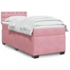 VidaXL Pat box spring cu saltea, roz, 90x190 cm, catifea 3286191