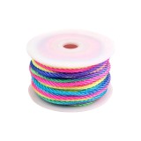 Snur rasucit lucios, 25 m, diametru 3 mm, Multicolor, Crisalida