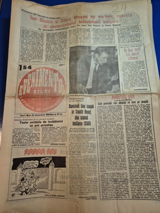 ziarul evenimentul zilei 24 decembrie 1992 - noua bacnota de 500 lei