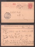 Great Britain 1905 Postal History Rare Old Postcard London Halle Germany D.1097