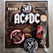 ACDC 50 ani 3 insigne aniversare 2.2 cm pins original nou deosebit badget rock AC DC accesorii geaca pile rocker