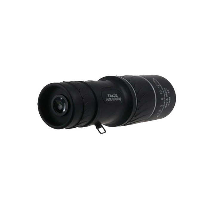 Luneta de camping si vanatoare IdeallStore, Monocular, 16x52, negru, husa inclusa