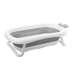 Cadita pliabila pentru bebelusi cu dop de scurgere, Lorelli Royal, 83 cm, Grey