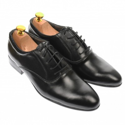 Pantofi barbatesti, eleganti, din piele naturala, negru - MODN foto