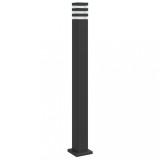 Cumpara ieftin Lampa exterioara de podea cu priza, negru, 110 cm, aluminiu