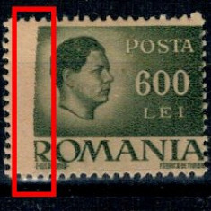 1946 - Mihai, val. 600L eroare, tipar incomplet
