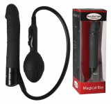 Vibrator Anal Gonflabil Magical Boy, Negru, 15.5 cm