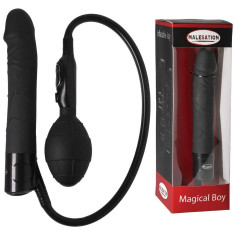 Vibrator Anal Gonflabil Magical Boy, Negru, 15.5 cm