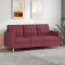 Canapea cu 3 locuri, rosu vin, 180 cm, material textil GartenMobel Dekor