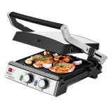 Gratar tip grill ECG DUO, 2000 W, 29 x 23 cm, 2 termostate, placi waffe incluse