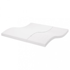 vidaXL Saltea din spumă, alb, 200x200 cm, 7 zone, duritate 20 ILD 356359
