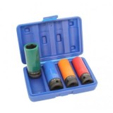 Set 4 Tubulare de Impact 1/2&quot;, cu protectie pentru jante de aliaj 17mm, 19mm, 21mm, 22mm