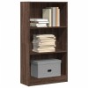 Biblioteca Gossi Stejar Maro 60x24x109 cm Lemn Prelucrat Rafturi Depozitare Living Birou