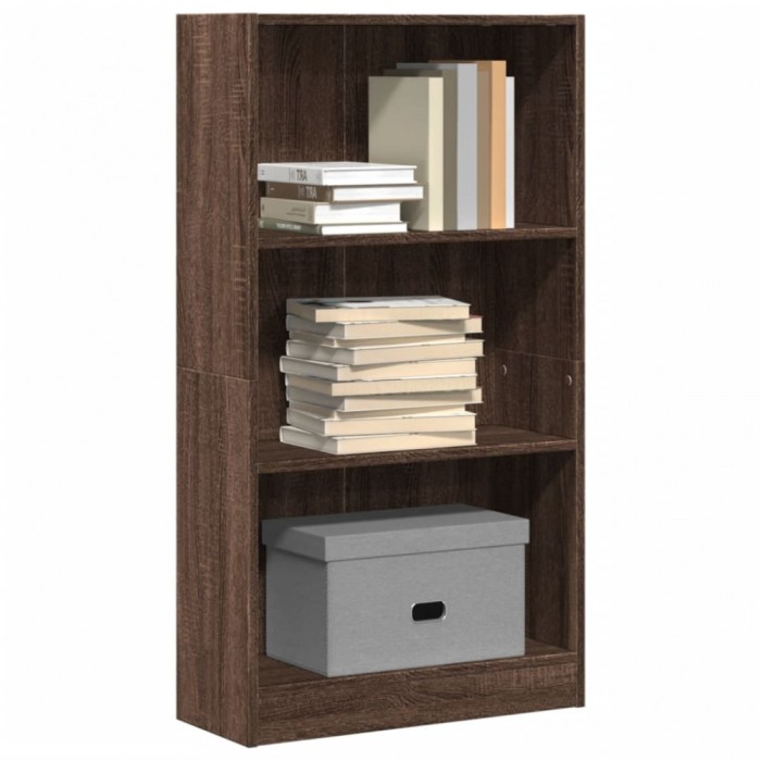 Gossi biblioteca, stejar maro, 60x24x109 cm, lemn prelucrat