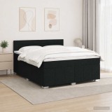Cumpara ieftin Pat cu arcuri LED si saltea Negru 180 x 200 cm Tesatura