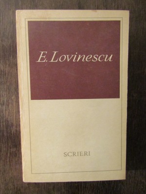 SCRIERI VOL.2 MEMORII - E. LOVINESCU foto