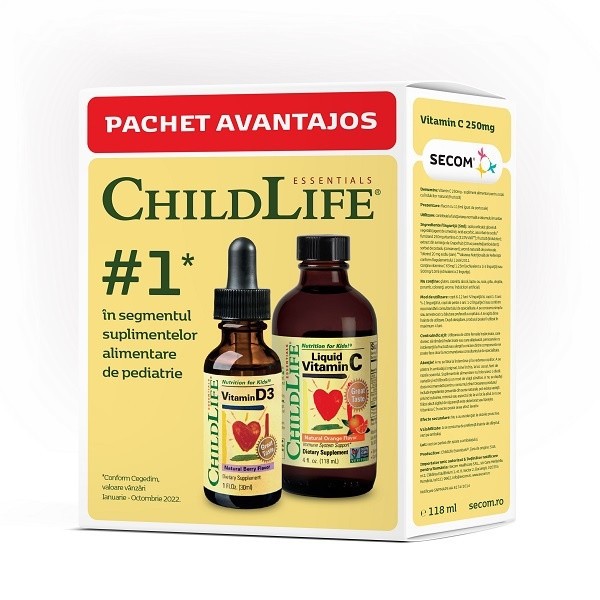 VITAMIN C 250MG 118ML + VIT.D3 500UI 30ML PCH