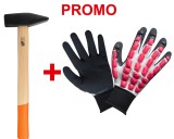 Ciocan Mecanic Forjat Coada Lemn ETS + Manusi HPPE Anti-Impact PROMO / G[kg]: