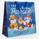 Pungă reutilizabilă din PP, Albastră, cu design Paw Patrol, 49x20x50 cm, CMCLASS
