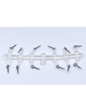 Set Spin de momeala Stinger cu inel de silicon, culoare negru, 12buc